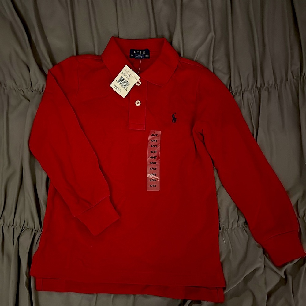 NWT Red Polo by Ralph Lauren size 4 4T boys